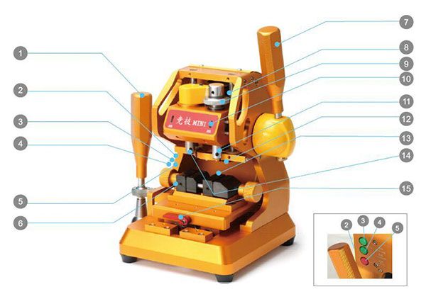 JINGJI MINI Vertical Key Cutting Machine outlook