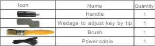 JINGJI P1 Flat Key Cutting Machine packing list