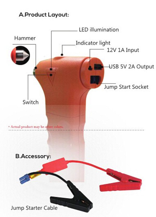 K13 Multi-function Jump Starter  Display