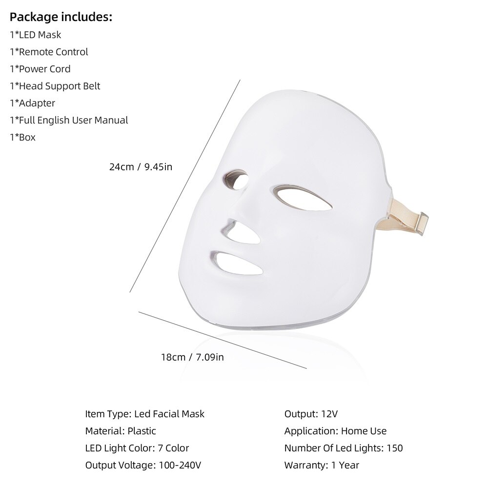 Korean 7 colors LED Facial Mask