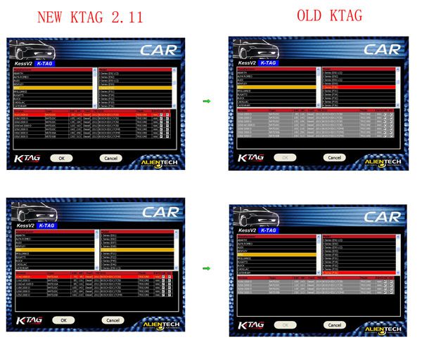 comparision between new and old ktag