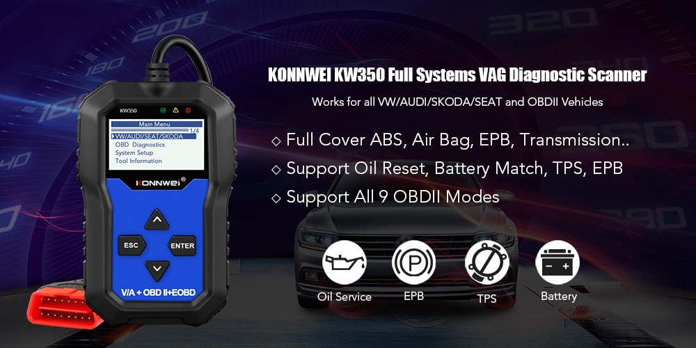 KONNWEI KW350 OBD2 Diagnostic Scanner