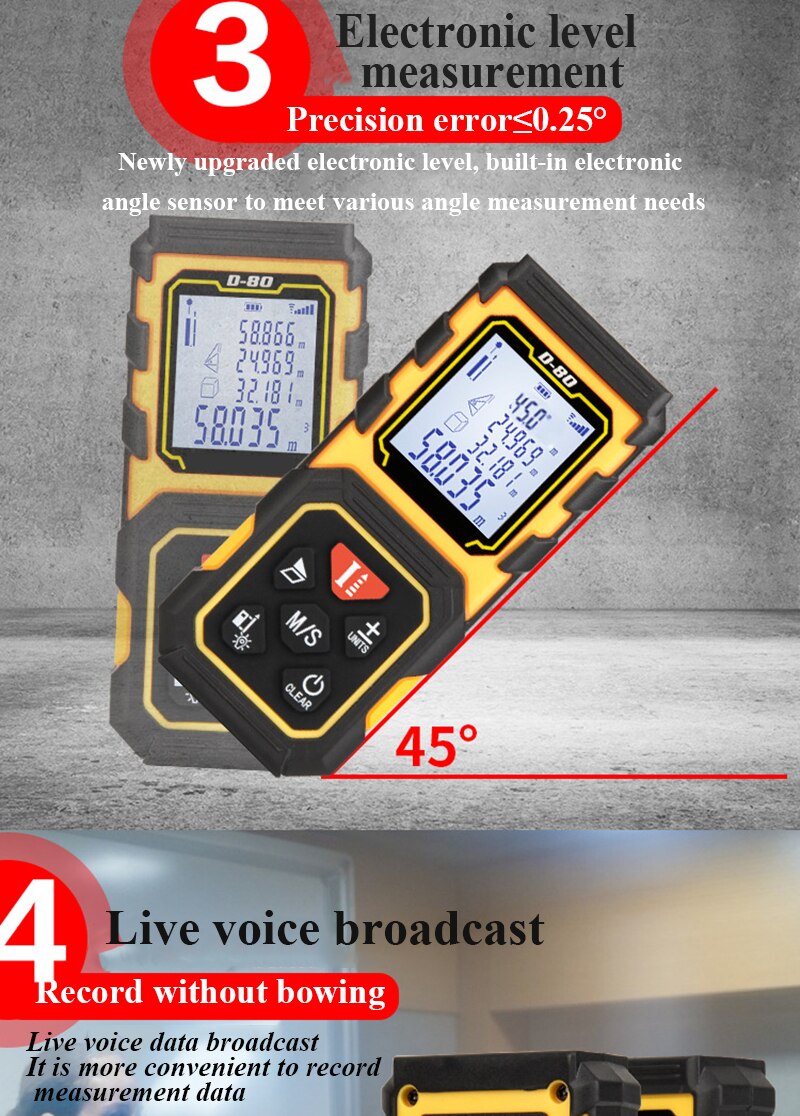 80m Laser Distance Meter