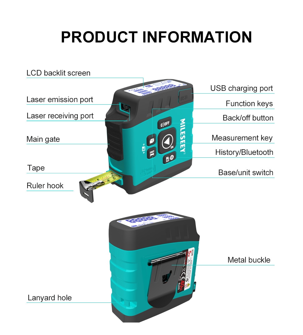 Laser rangefinder DT20 3-in-1 laser distance meter