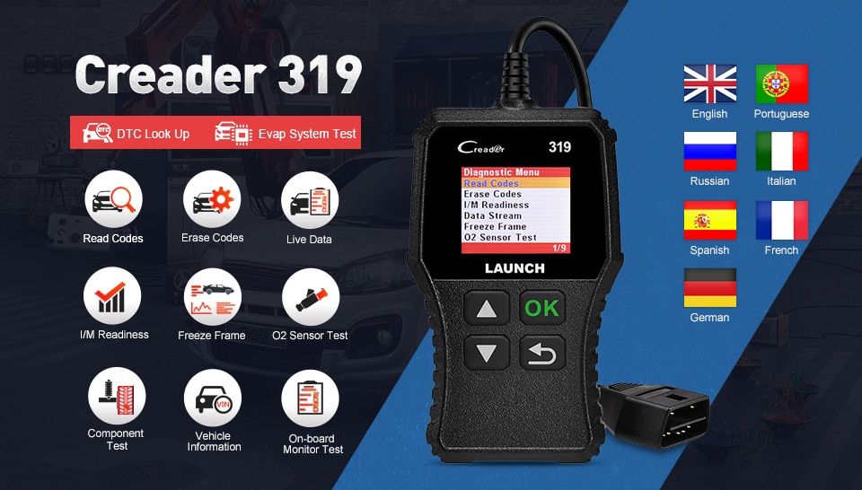 LAUNCH CR319 OBD2 Engine Fault Code Reader 