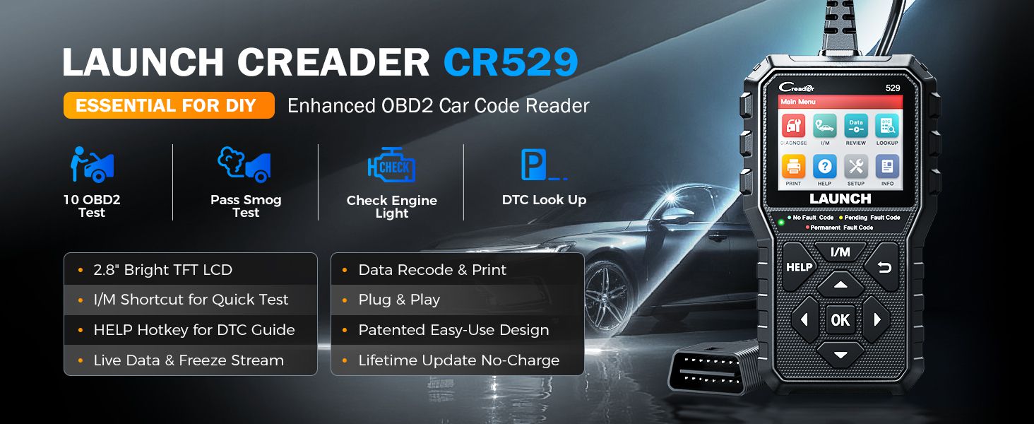 LAUNCH CR529 Creader 529 Code Reader Full OBDII Scanner