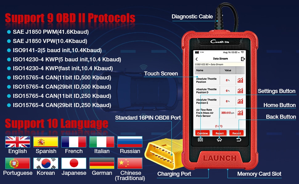 LAUNCH CRE205 OBD2 Automotive Scanner