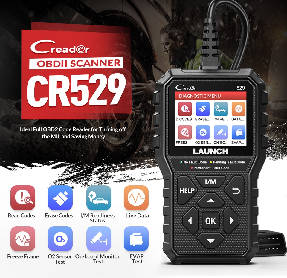 LAUNCH Creader 529 CR529 OBD2 Scanner