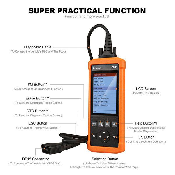 Launch CReader 6011  special function