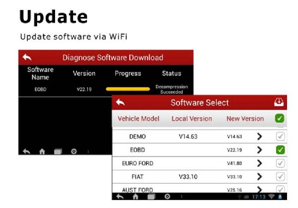 CRP229 software is updated by wifi