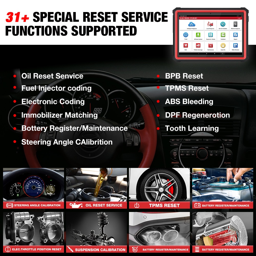 LAUNCH X431 PRO3S+ 10.1 automotive Car Full system OBD2 