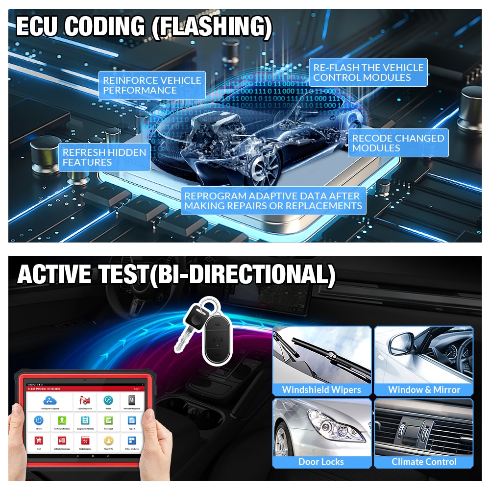 LAUNCH X431 PRO3S+ 10.1 automotive Car Full system OBD2 