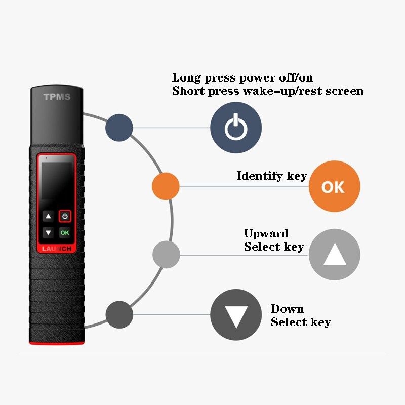 Launch X431 TSGUN Wand TPMS Tire Pressure Detector 