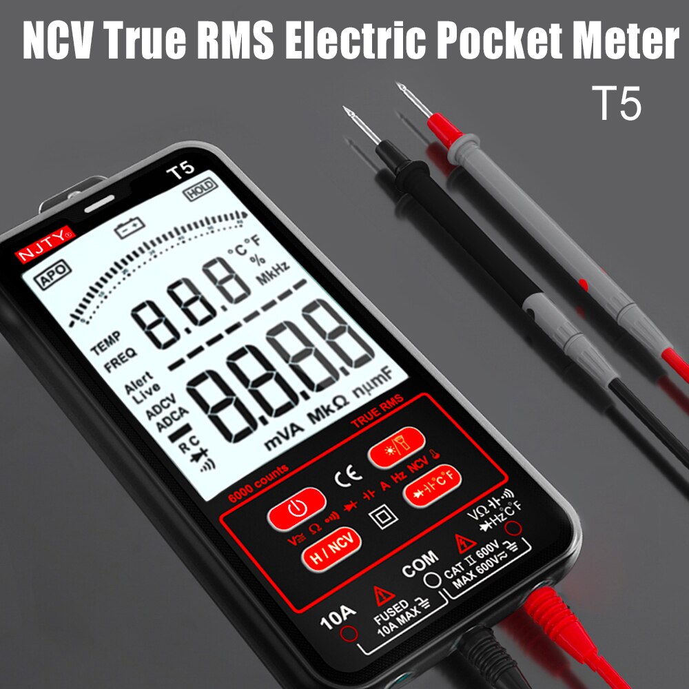 T5 LCD Display 6000 Counts Digital Multimeter