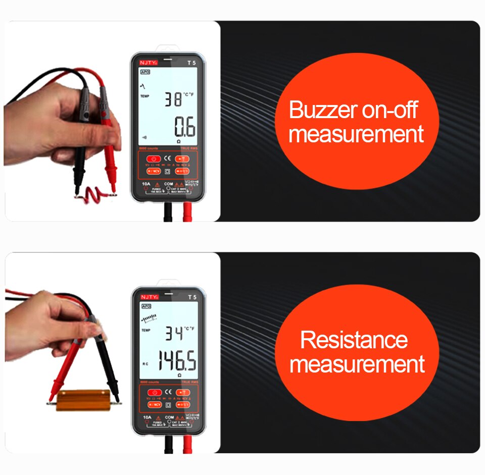 T5 LCD Display 6000 Counts Digital Multimeter