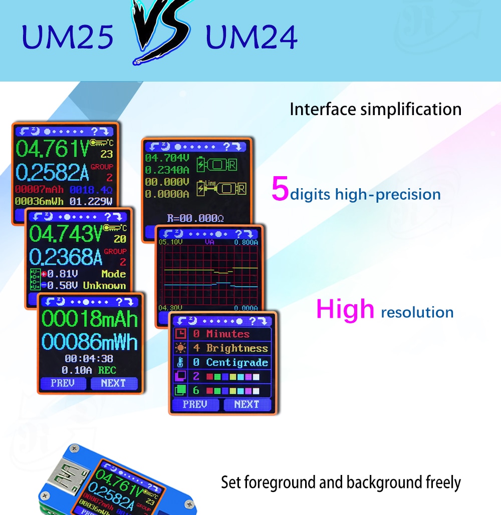 UM34/UM34C UM24/UM24C UM25/UM25C Color 