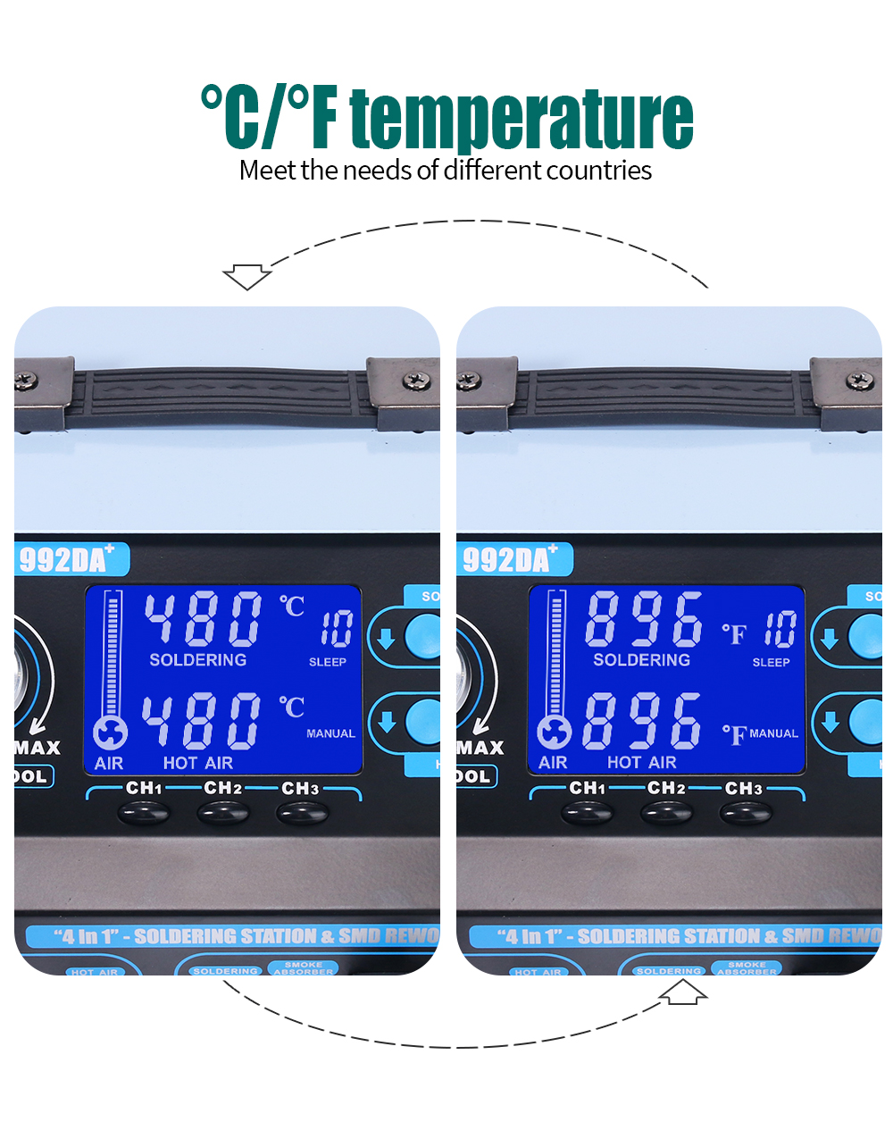 YIHUA 992DA+ LCD Soldering Station 