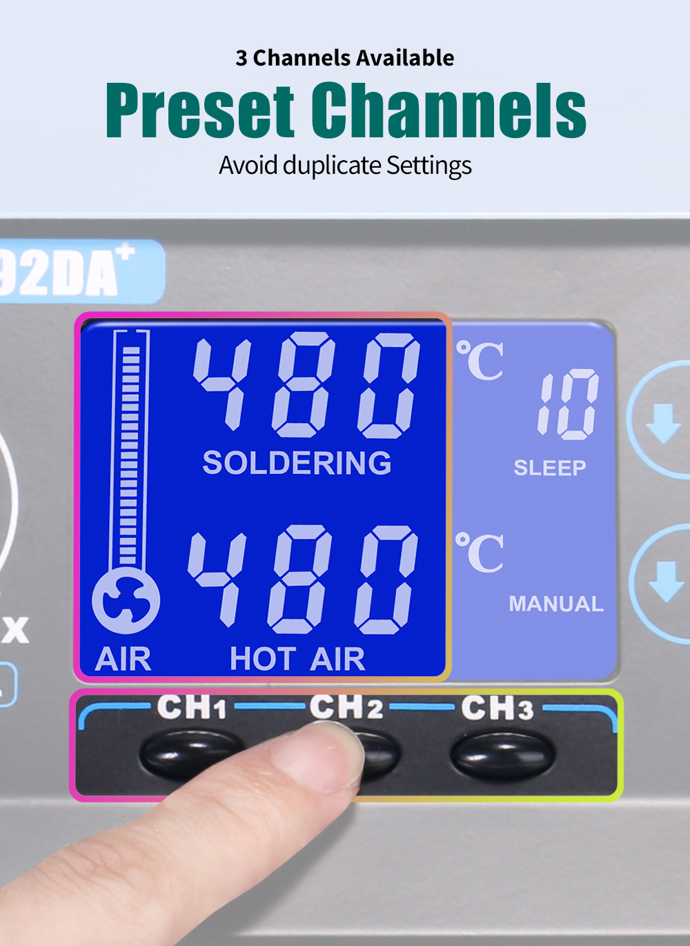 YIHUA 992DA+ LCD Soldering Station 