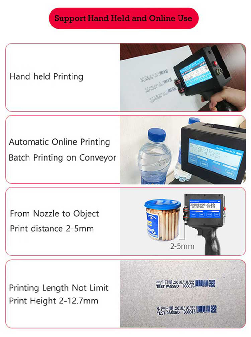 M3S LED Screen Touch-Screen Handheld Printer