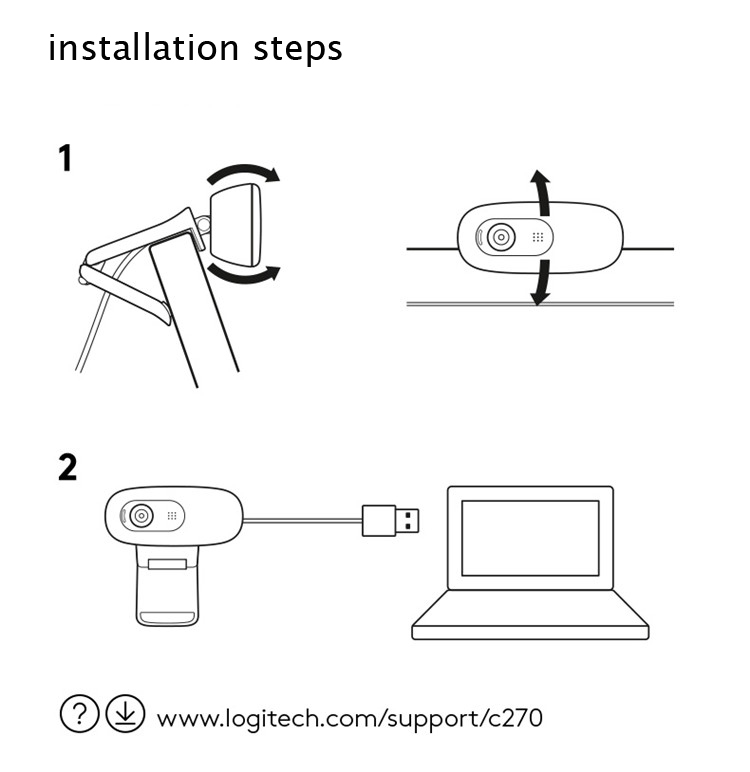 LOGITECH C270/C270i HD Video 720P Webcam Free Drive