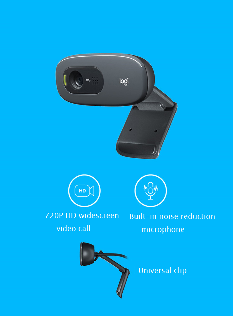 New Logitech C922 Pro 1080P HD Webcam Autofocus Built-in