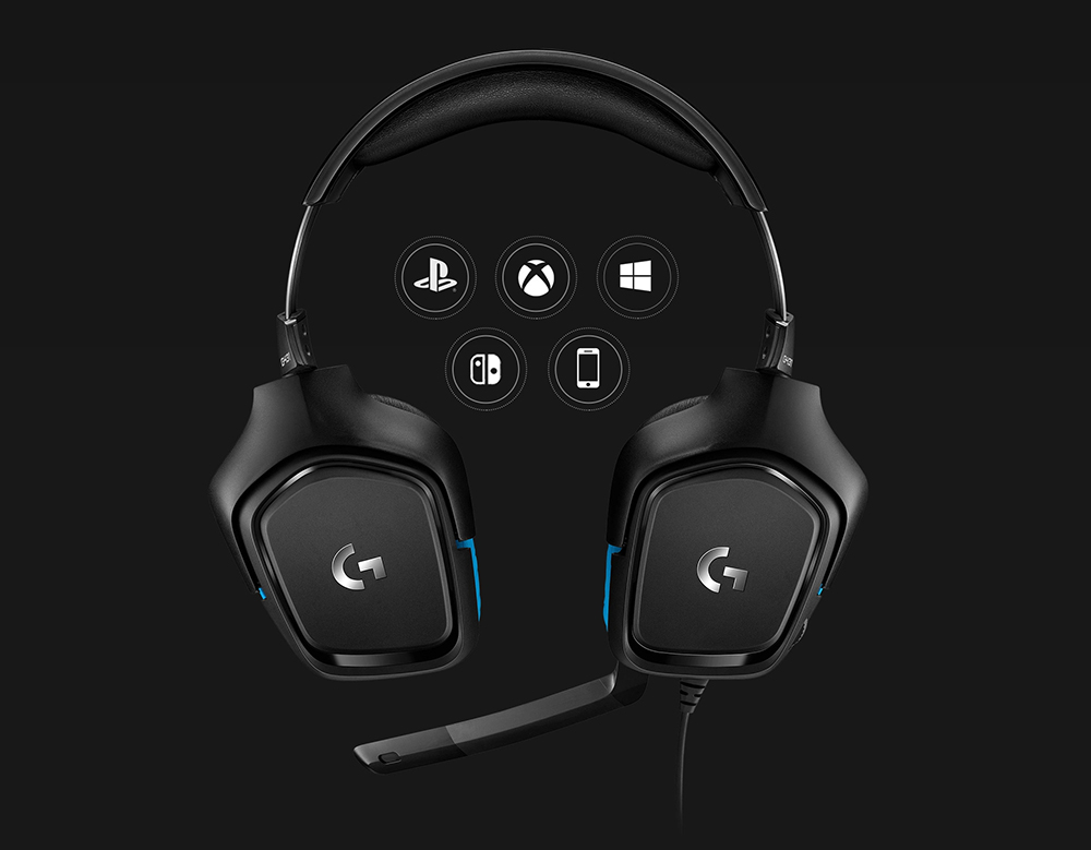 Logitech G431 Wired Gaming Headphone 7.1Surround Sound G