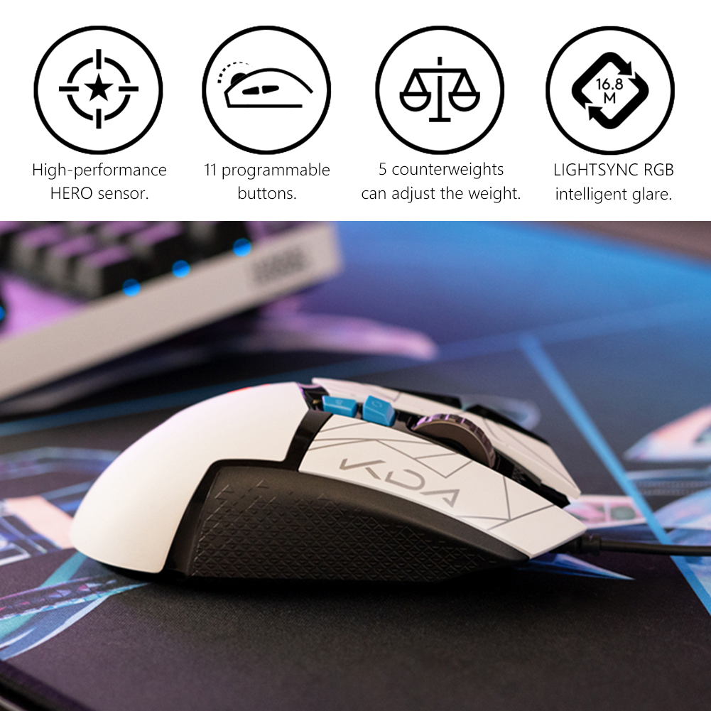 New Logitech G502 HERO KDA Gaming Mouse Professional  LI