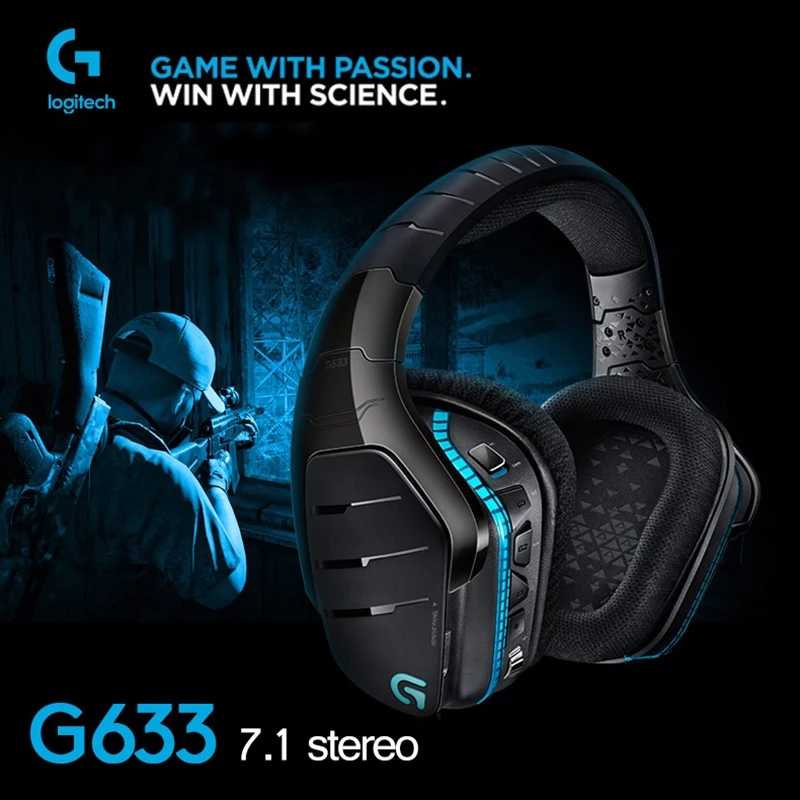 New Logitech G633S GAMING HEADSET RGB 7.1 SURROUND Sound