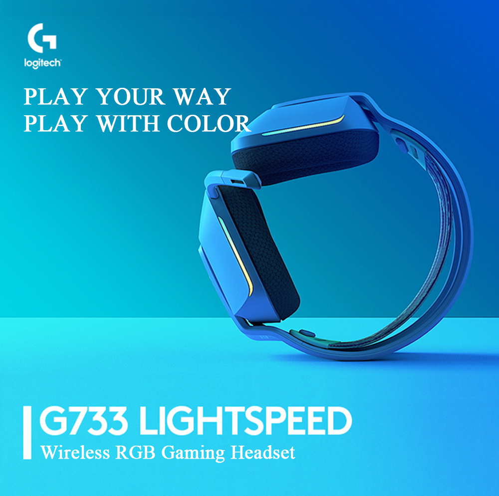 Logitech G733 LIGHTSPEED Wireless RGB Gaming Headset Wit