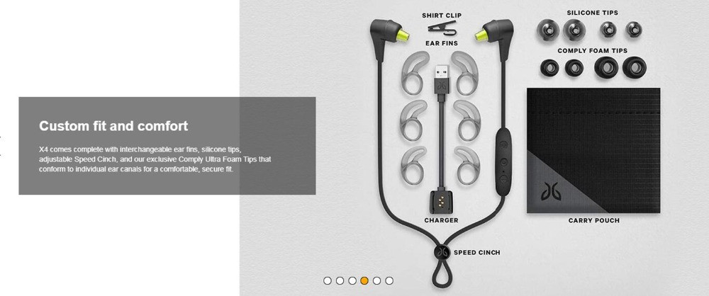 Logitech AXIS-524 Jaybird X4 Wireless Bluetooth Sport Ea