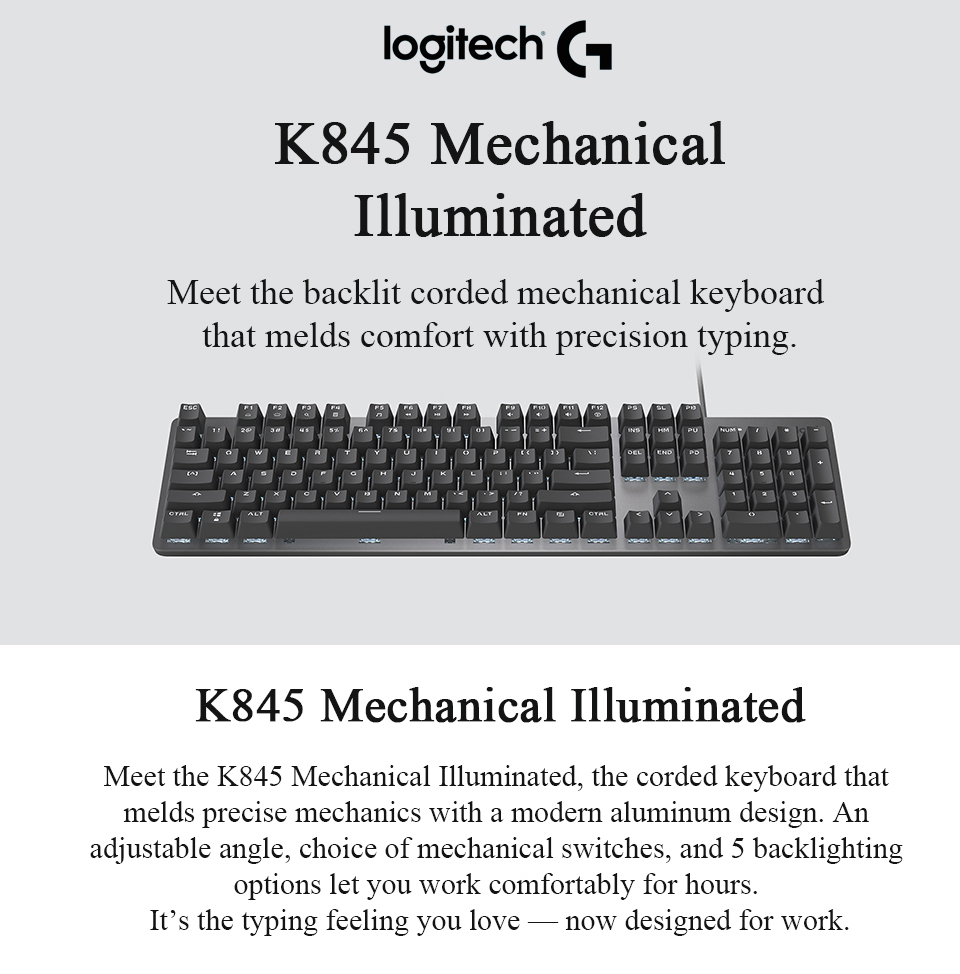 Logitech K845 Wired Keyboards Mechanical Gaming Keyboard