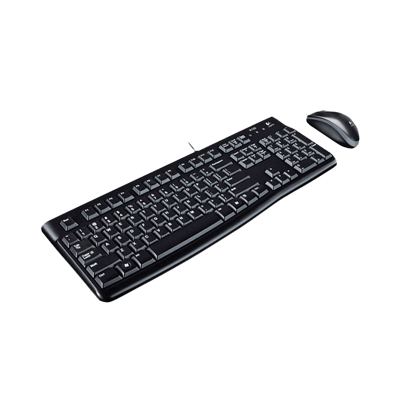 Logitech MK120 Wired Keyboard Mouse Combo Key Mice Sets 