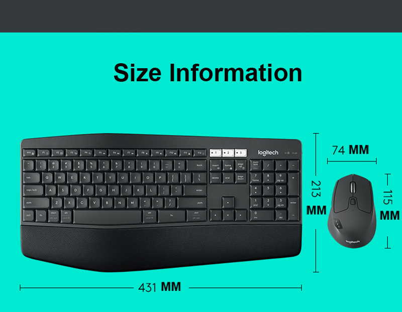 Logitech MK850 Wireless Keyboard Mouse Combo Full Size K