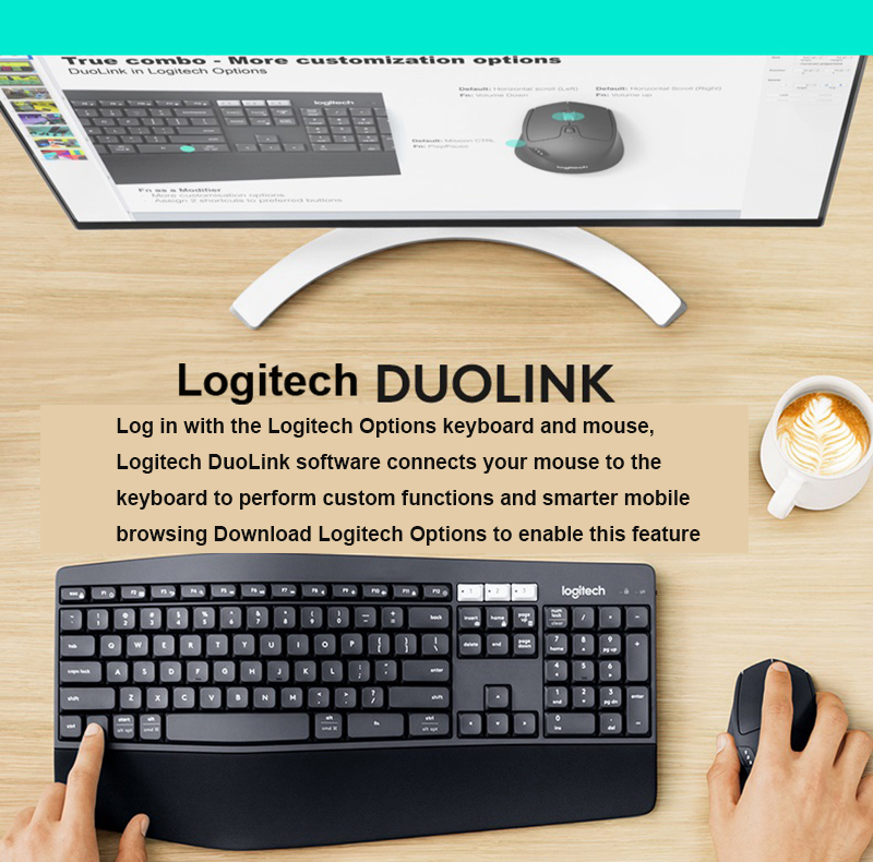 Logitech MK850 Wireless Keyboard Mouse Combo Full Size K