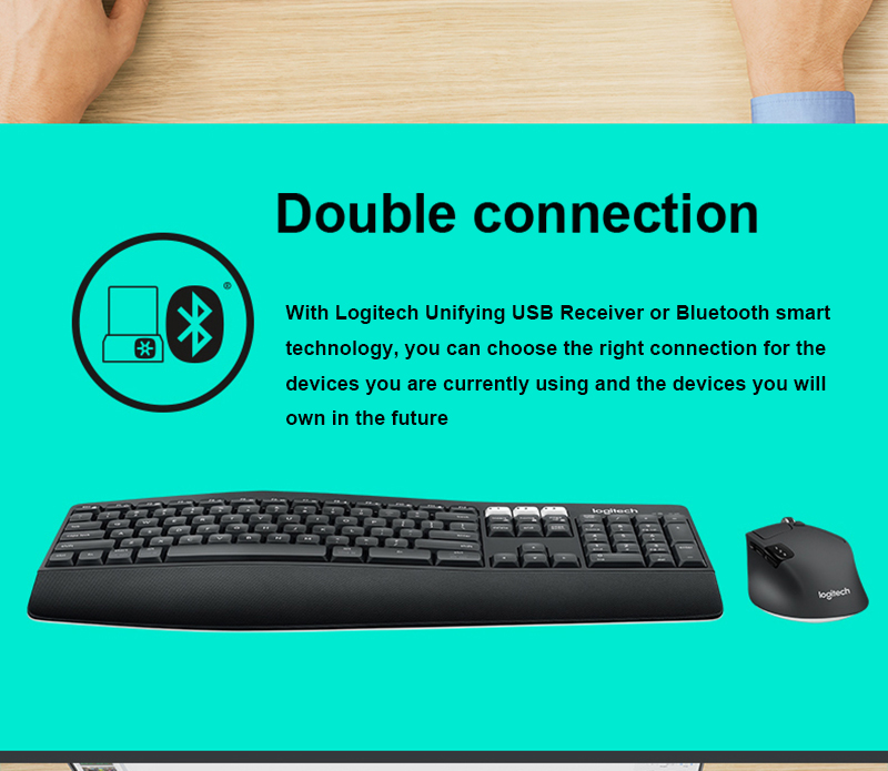 Logitech MK850 Wireless Keyboard Mouse Combo Full Size K