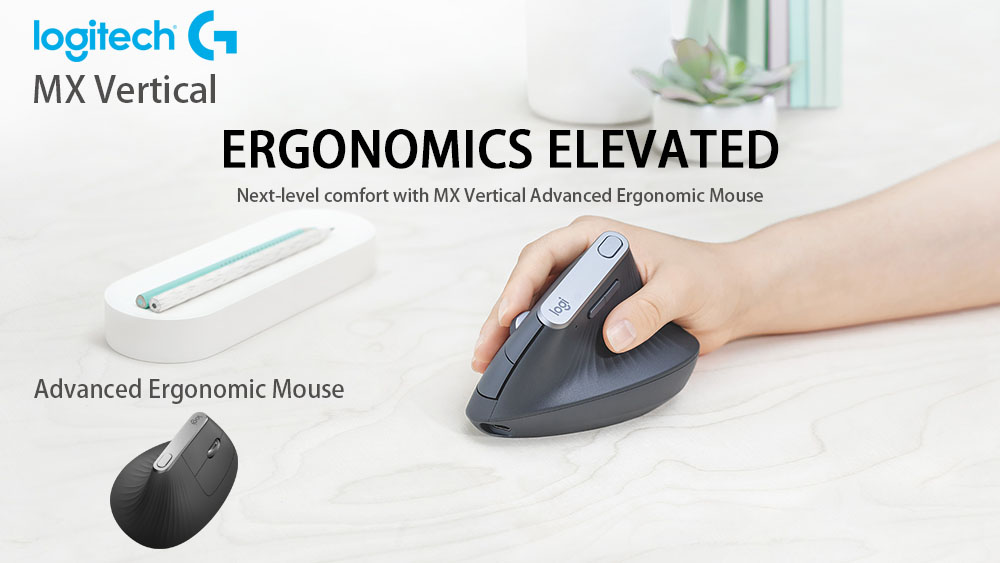 Logitech MX Vertical Wireless Bluetooth Mouse Ergonomic 