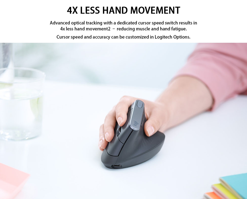 Logitech MX Vertical Wireless Bluetooth Mouse Ergonomic 