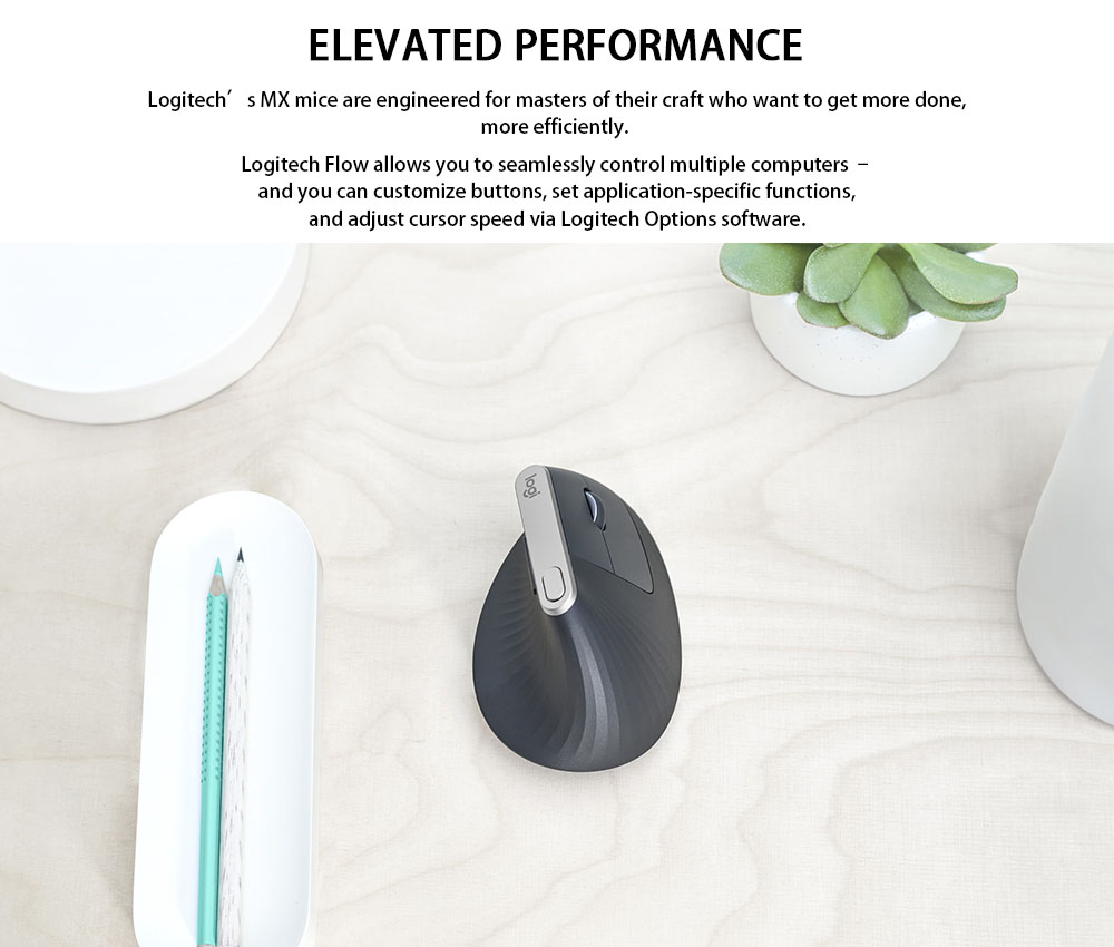 Logitech MX Vertical Wireless Bluetooth Mouse Ergonomic 