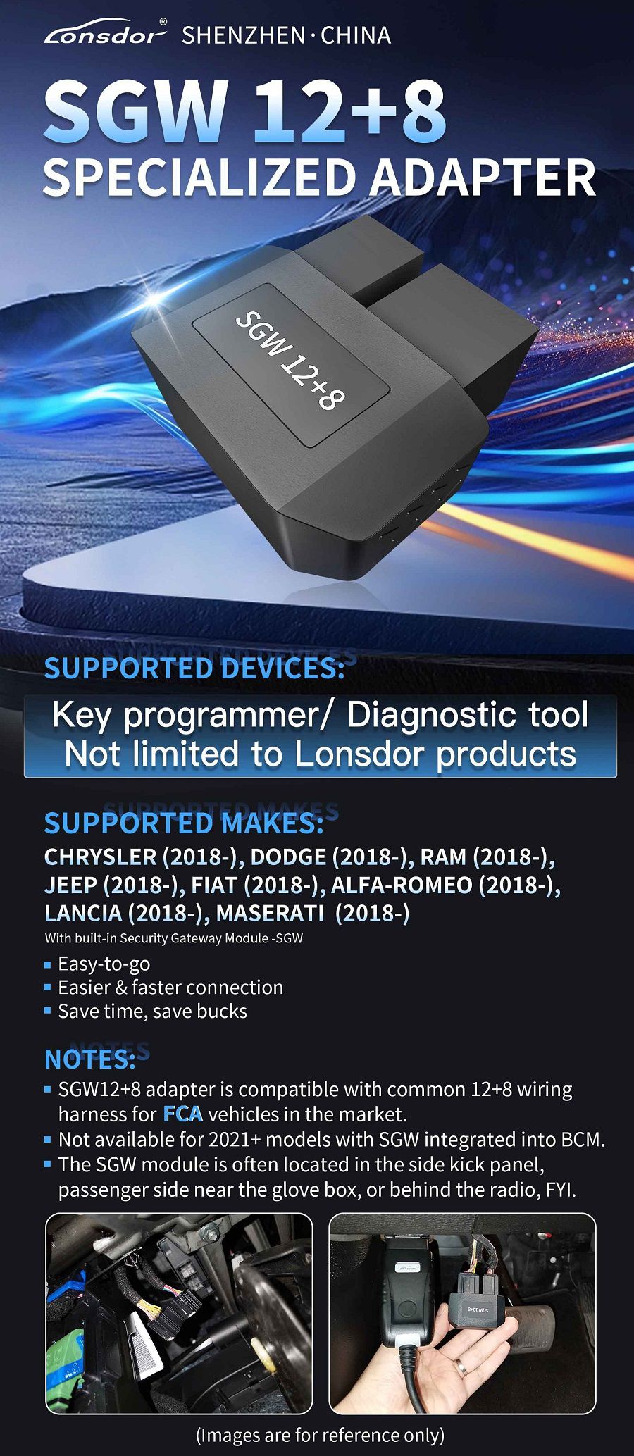 Lonsdor SGW FCA 12+8 Special Adapter