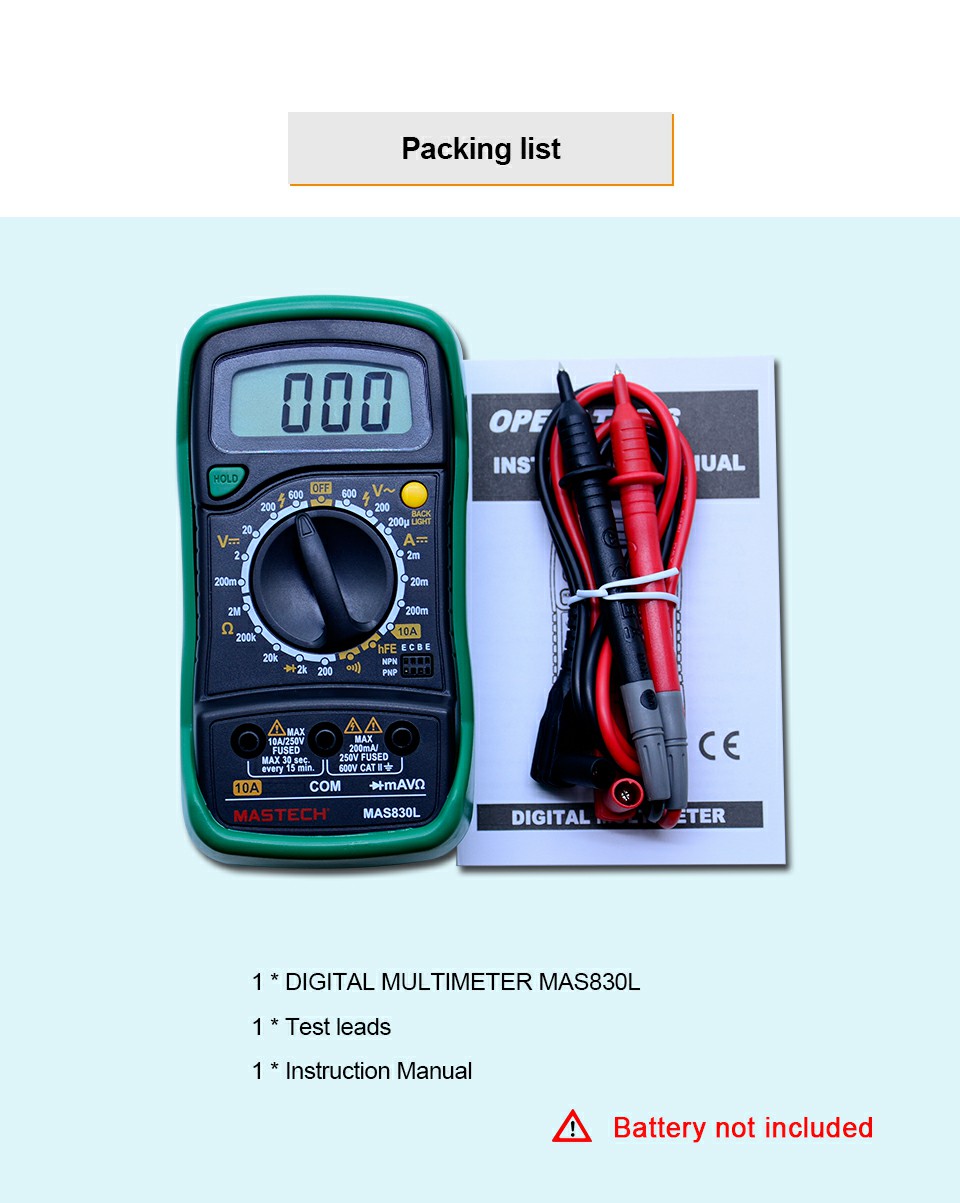 MAS830L Mini Digital Multimeter