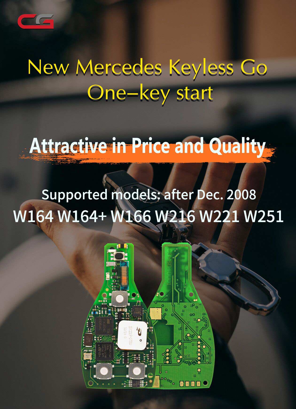 MB FBS3 BGA KeylessGo Key 315MHZ for W164 W166 W216 S221 W251