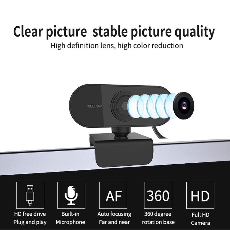 HD 1080P Webcam Mini Computer PC WebCamera