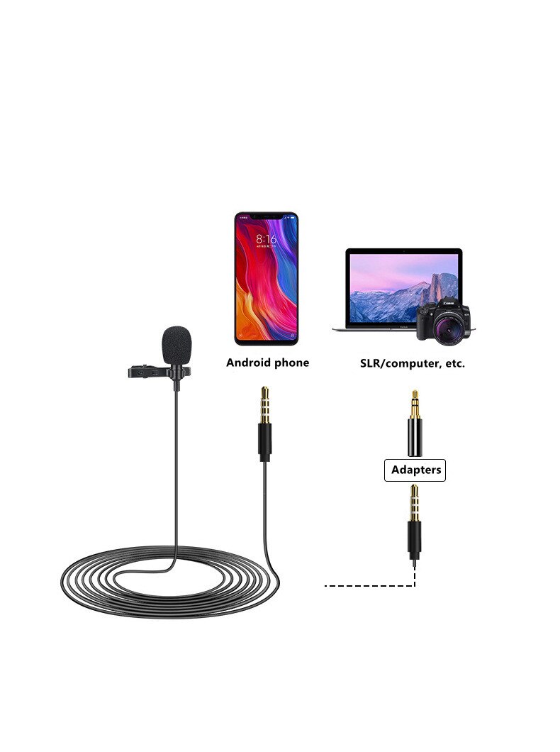 Mini Portable Clip-on Microphone Condenser 