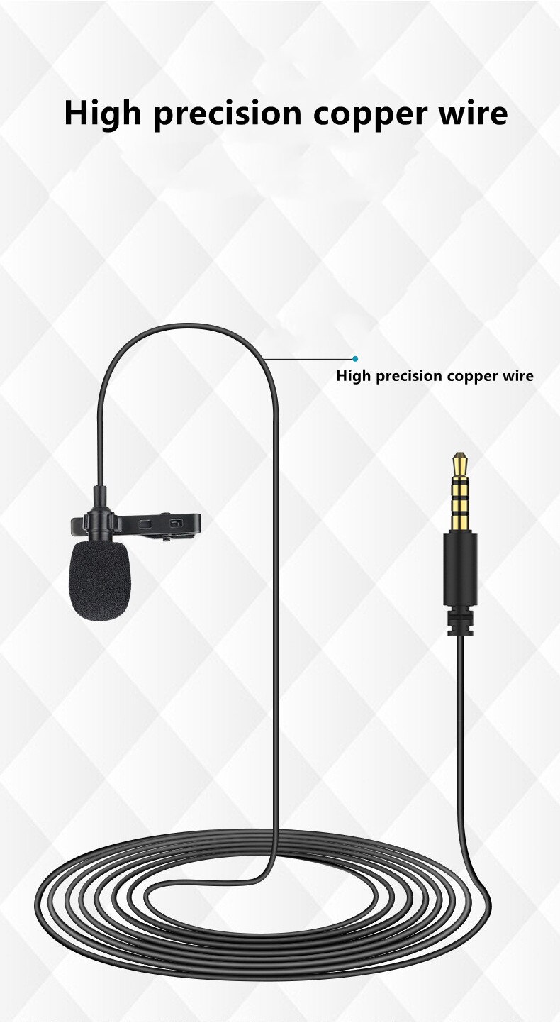 Mini Portable Clip-on Microphone Condenser 