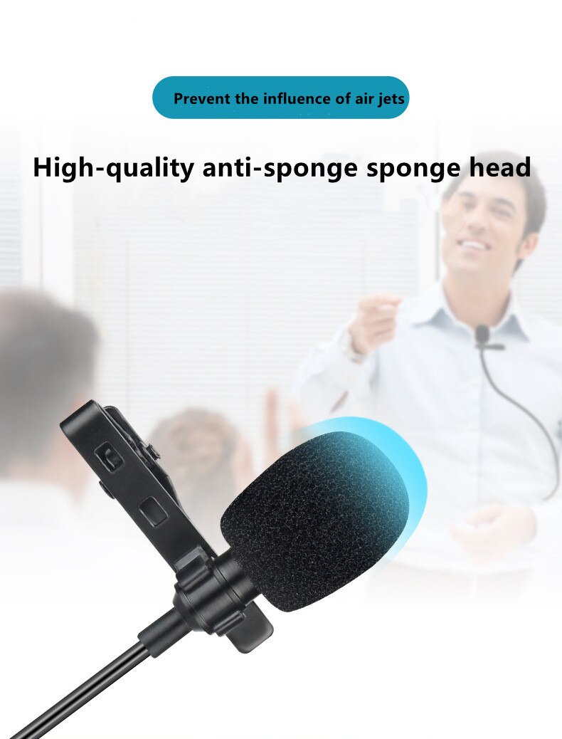 Mini Portable Clip-on Microphone Condenser 