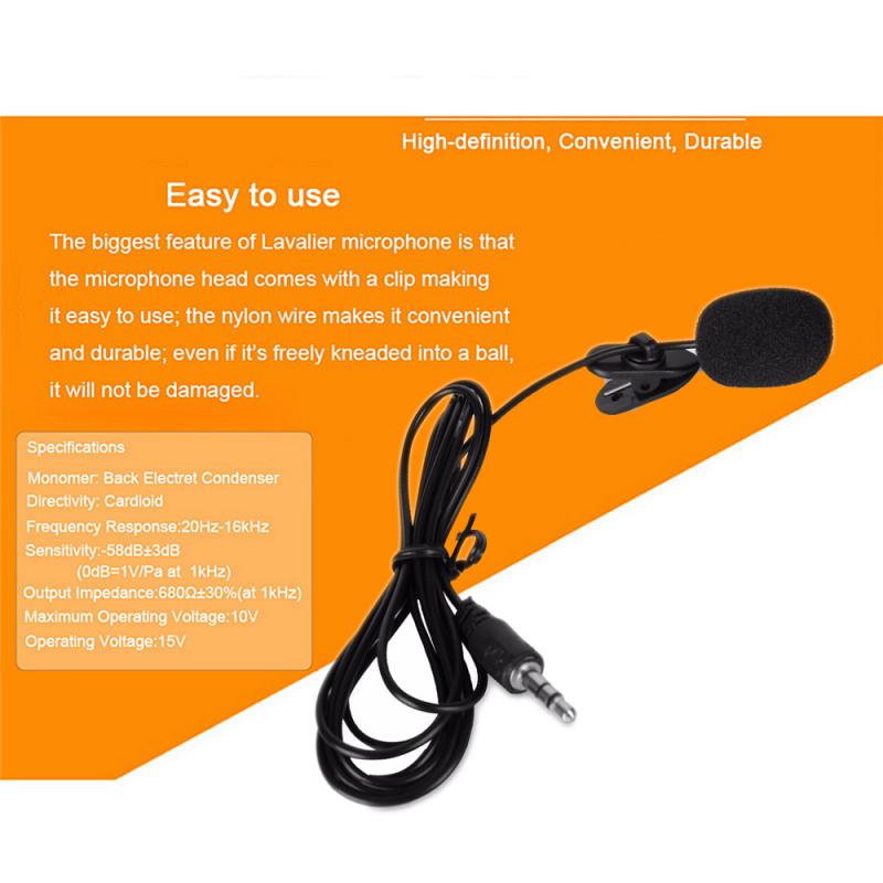 Mini Portable Clip-on Microphone Condenser 