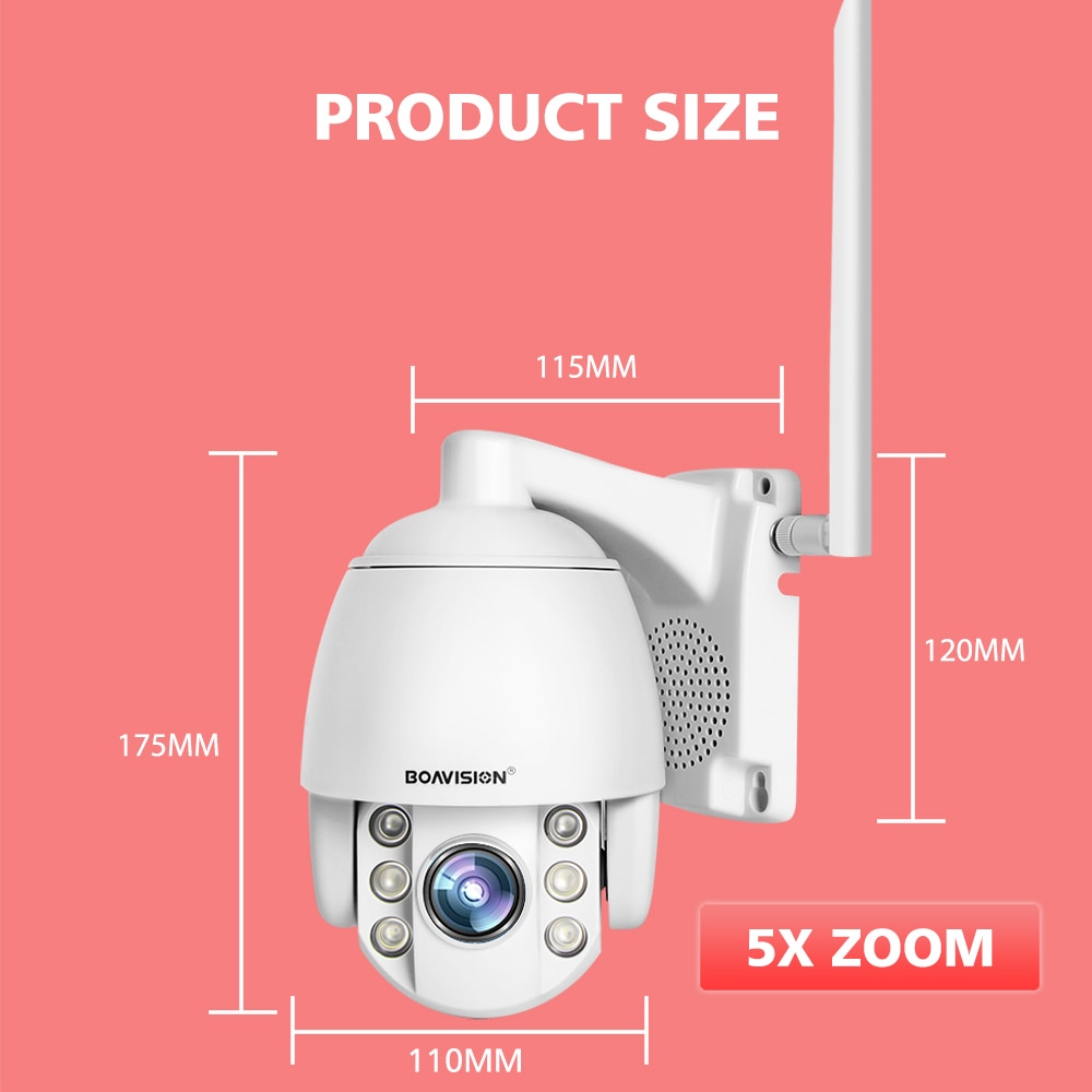 5MP 2MP SIM Card 3G 4G Wireless Mini PTZ Dome Camera