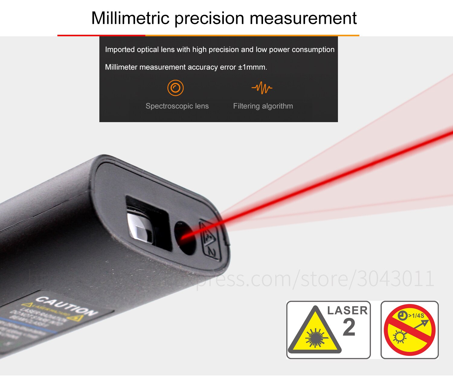 KM-MN40 Mini USB Rechargeable Laser Distance Meter