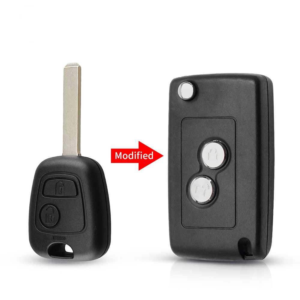 Modified 2 Button Remote Flip Car Key Case Shell Fob Rep