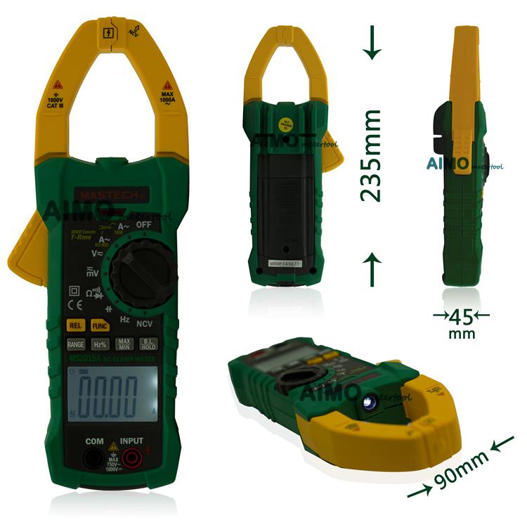 MS2015A  Auto Range Digital AC 1000A Current Clamp Meter